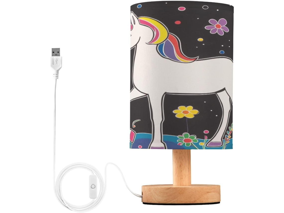 Abajur De Cabeceira Estético Com Porta Usb Para Lâmpada Led