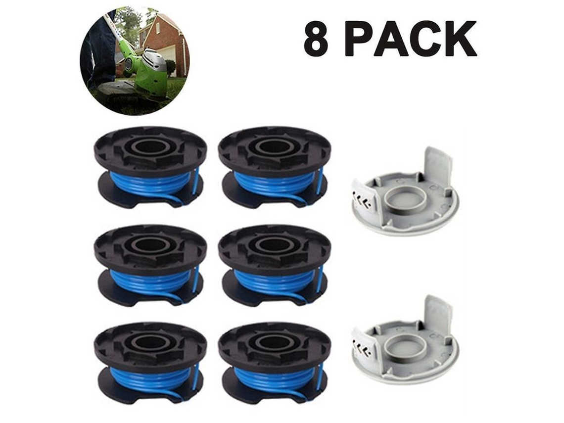Hilo De Bobina De Repuesto Para Cortacésped Con 2 Tapas Compatible Con Ryobi One+ 18v 24v 40v Inalámbrico