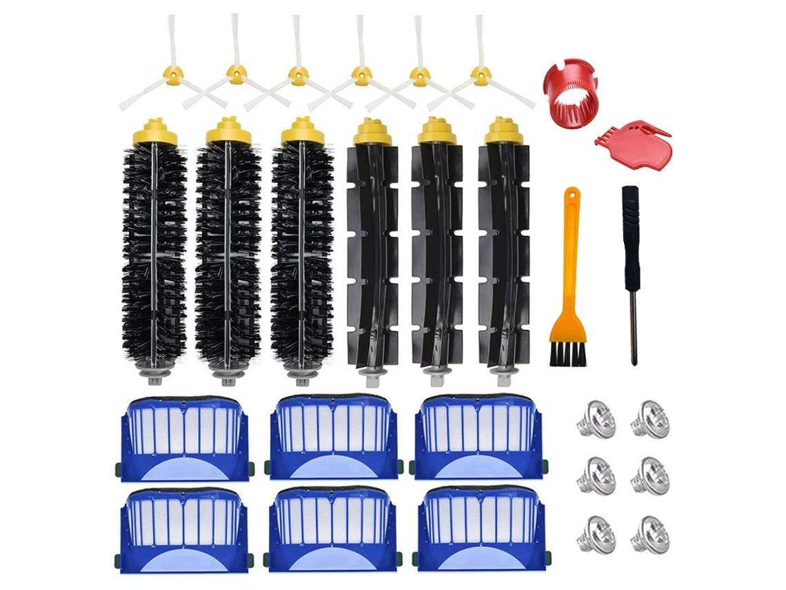 Kit de acessórios de substituição para Irobot Roomba Série 600 690 680 660 651 650 500 Série 595 585 564 552 Escova de filtro