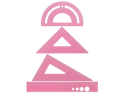 Régua Triangular Profissional Toyandona Em Metal Rosa Com Design Ergonômico E Ponta Antiderrapante Para Construção