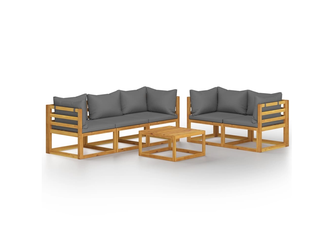 Garden Lounge Set, Garden Lounge Sets Vidaxl Cinzeto Madeira De Acácia (n/a)