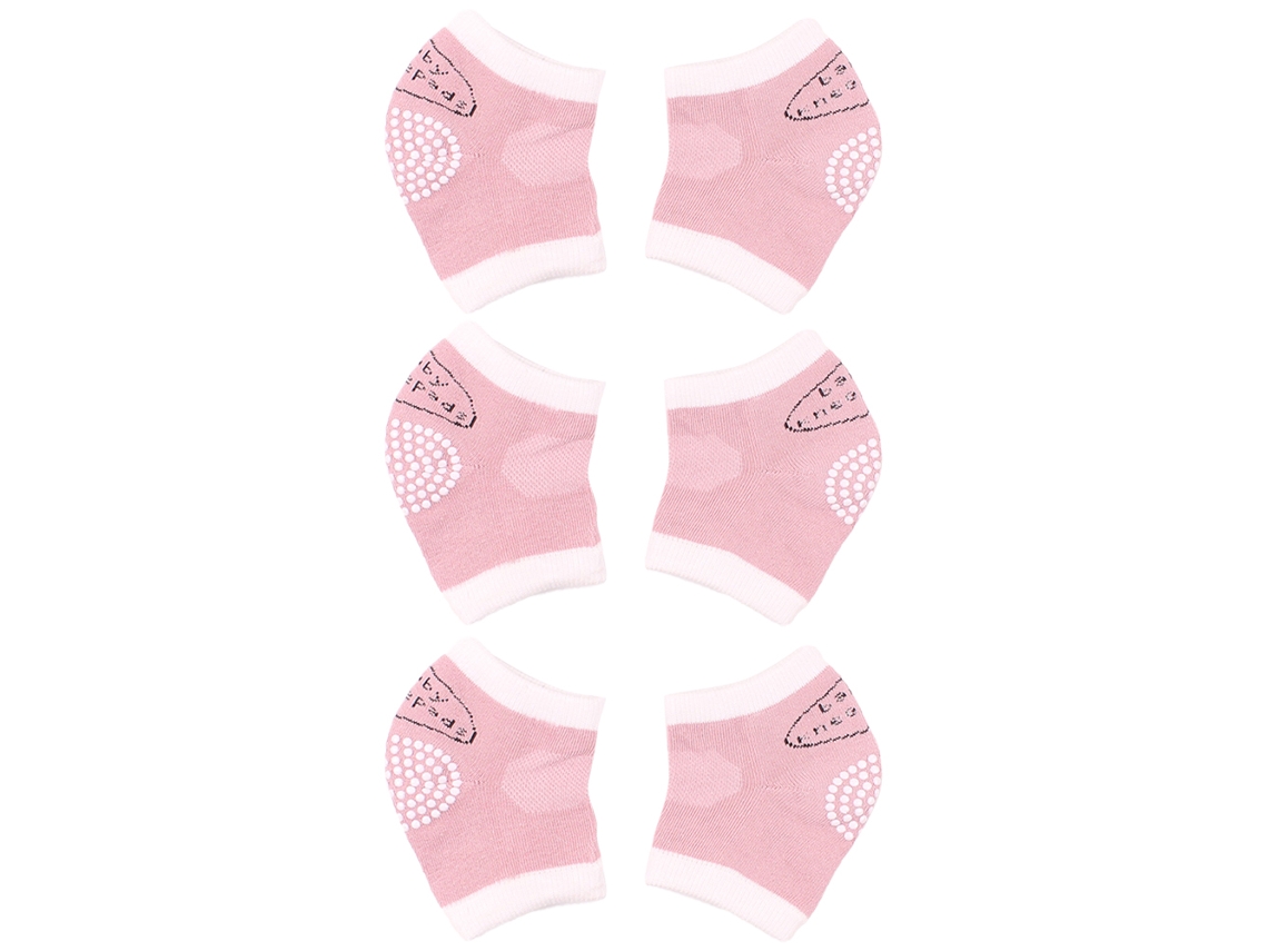 Conjunto De 3 Pares Joelheiras Infantis, Rosa