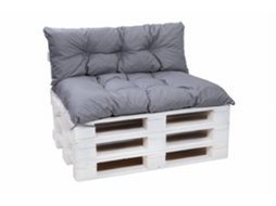 Conjunto De Almofadas Palete 120X80 Assento E Encosto 120X40Cm Cinza Almofadas Para Sofás Paletes / Almofadas Para Exterior SETGARDEN