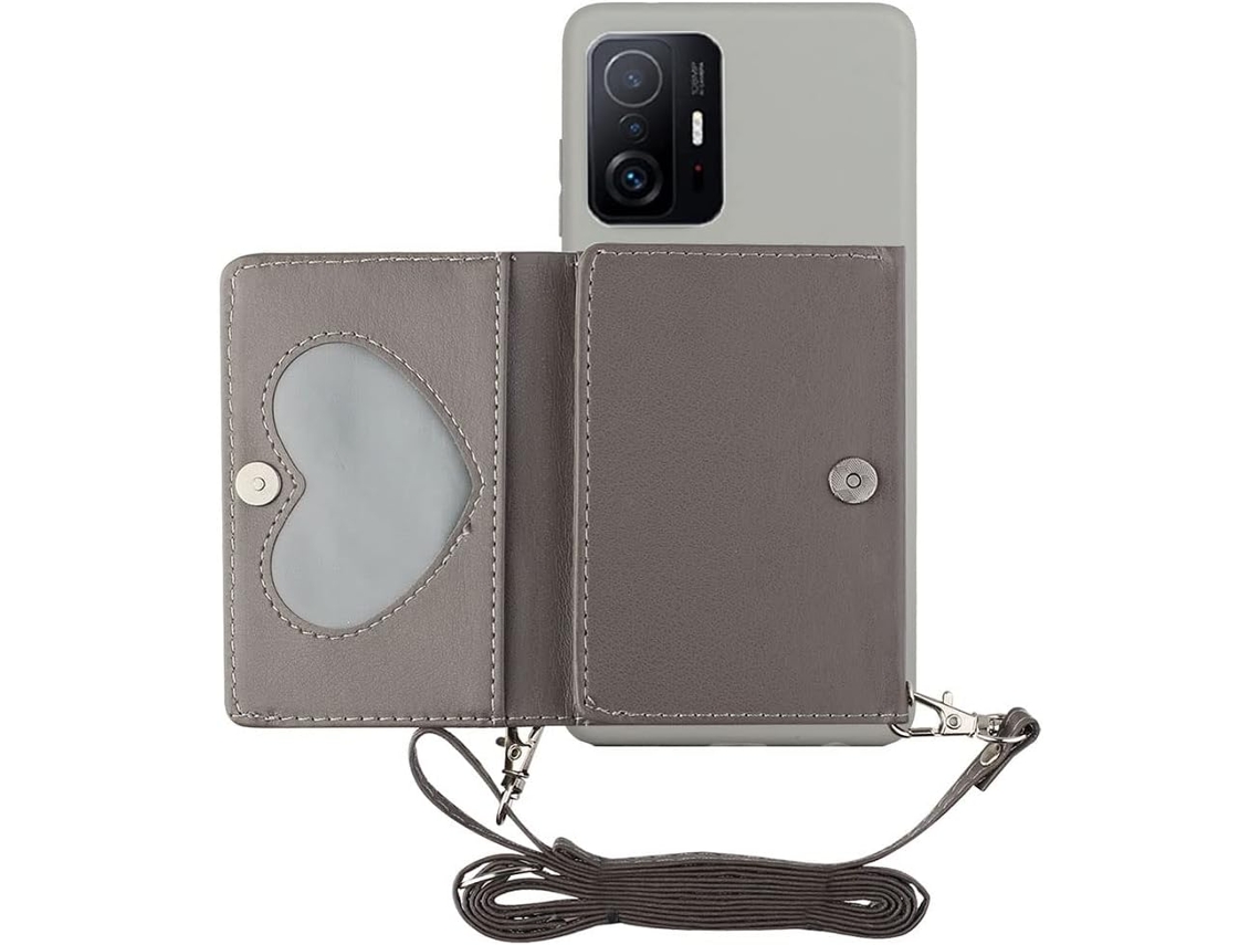 Correia Colar para Xiaomi Xiaomi 11T Pro/11T HONGWE. Silicone Cinzento