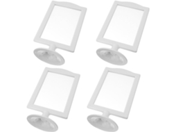 Conjunto 4 Porta Retratos Plástico Branco Dupla Exibir Proteger Fotos Estilo Simples Design Nórdico Face Suas GOKOCO