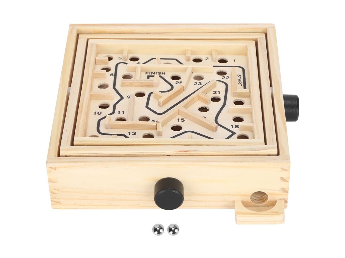 Labirinto De Madeira Azul, Compacto E Fácil De Jogar, Jogo De Quebra Cabeça Para Desenvolver A Coordenação Motora Fina, Perfeito P Aquaforge