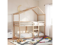 Telhado De Cama Infantil 203x95,5x142 Cm Madeira Pinho Maciça