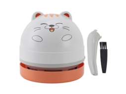 Aspirador de Mesa Mini Portátil Sem Fio com Ponta de Sucção e Escova para Limpeza de Poeira e Restos