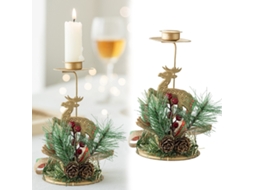 Suporte Central de Natal para Velas Porta Velas de Cone NEVEANCE