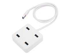 Divisor Usb3.0 Hub Docking Station 4-em-1 Acessório Para Notebook De 4 Portas Branco