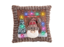 Laxiscreed Almofada Natalina De Pelúcia Com Luz Para Decoração Festiva E Confortável