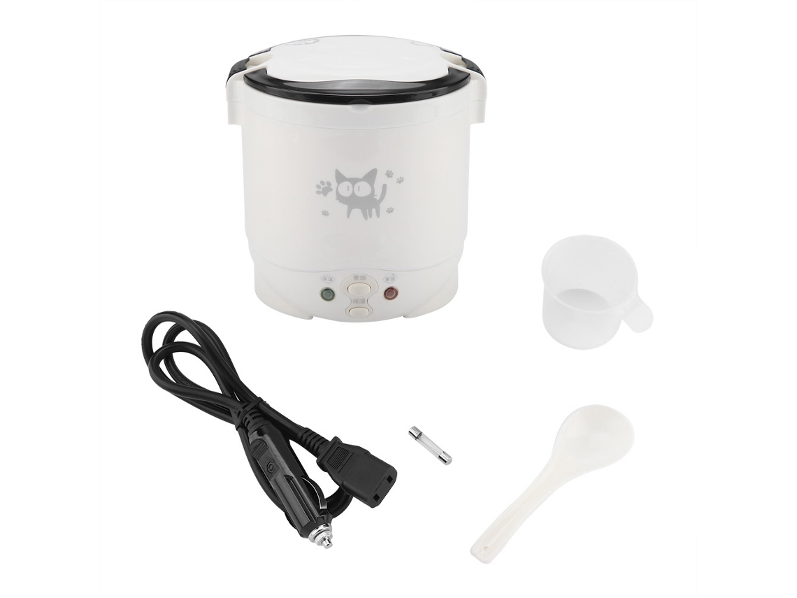 Arroz Elétrico Portátil 12V, 100W, 1L, com Vaporizador | S/MARCA