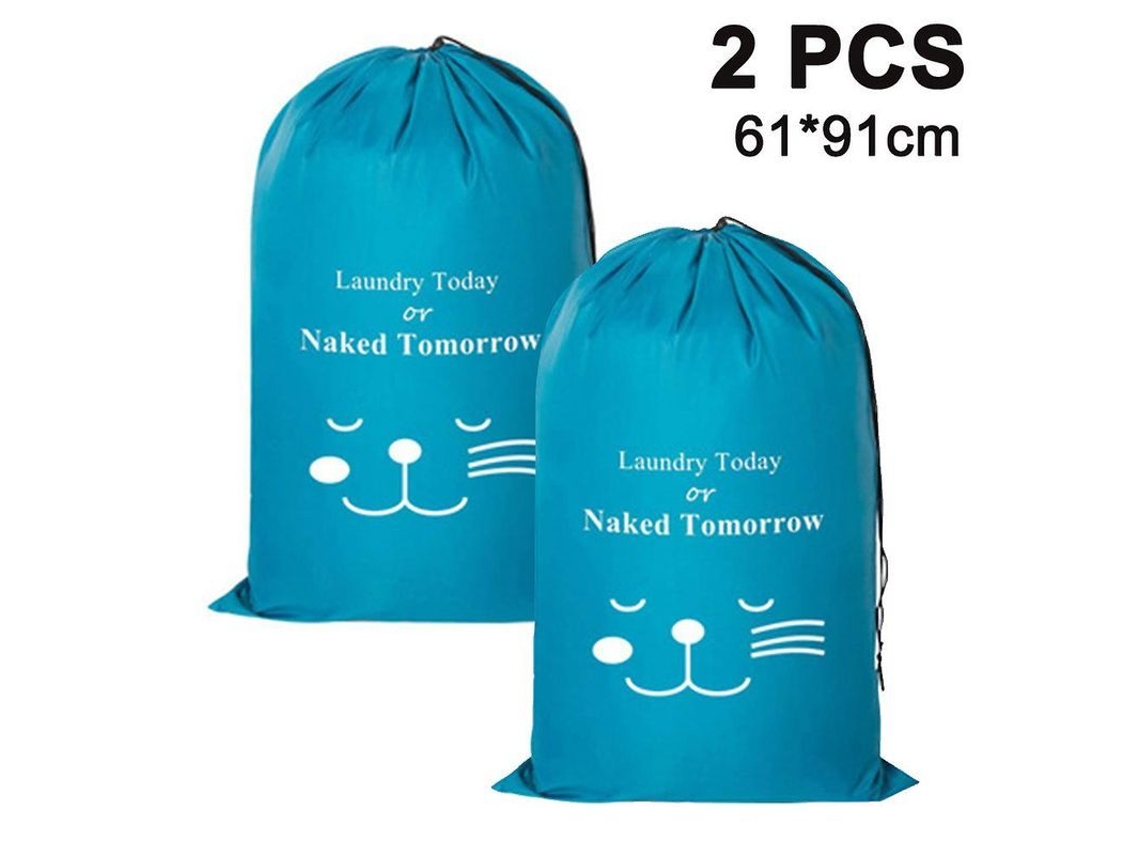 Nova Line 2 Sacolas de Lavanderia para Viagem, Lavável À Máquina, Capacidade Grande 61*91cm