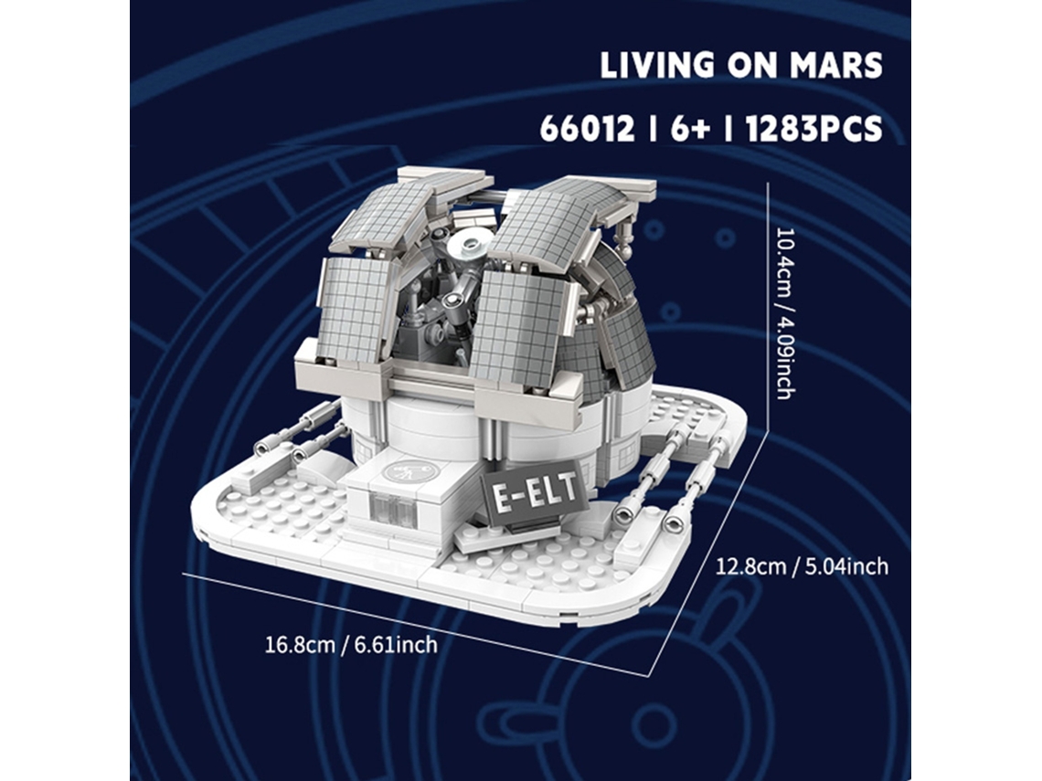 Primerox conjunto de Blocos de Construção Elt Telescópio Grande 621 Peças com 2 Figuras para Crianças