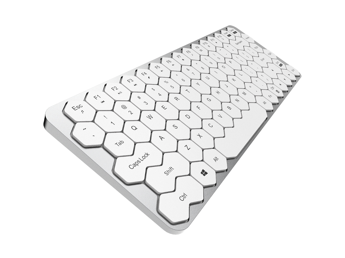 Novo Teclado Bluetooth Sem Fio Com Interface Usb Da Geezer Apresenta Um Design Elegante.