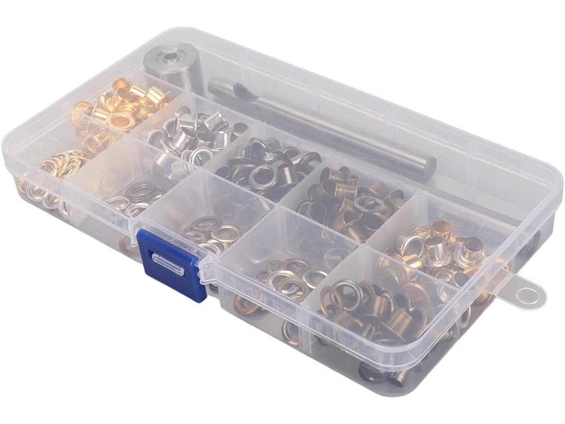 Kit De Ilhós 1/4, Resistente E Durável, Para Artesanato Em Couro,