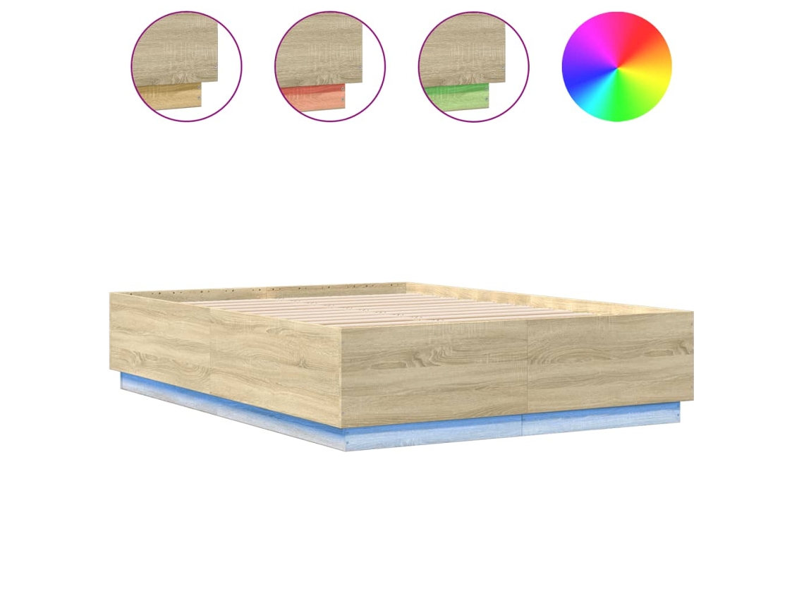 Bed Frame, Bed Frames Vidaxl Marrom Madeira Processada (120 X 200 Cm)