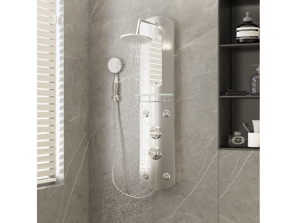 Vidaxl Coluna De Duche 25x43x110 Cm Prateado
