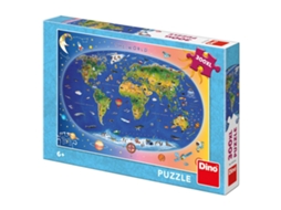 Puzzle 300 Pcs Xl Mapa Infantil DINO