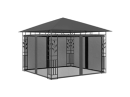 Vidaxl Gazebo Com Rede Mosquiteira 3x3x2,73 M 180 G/m² Antracite