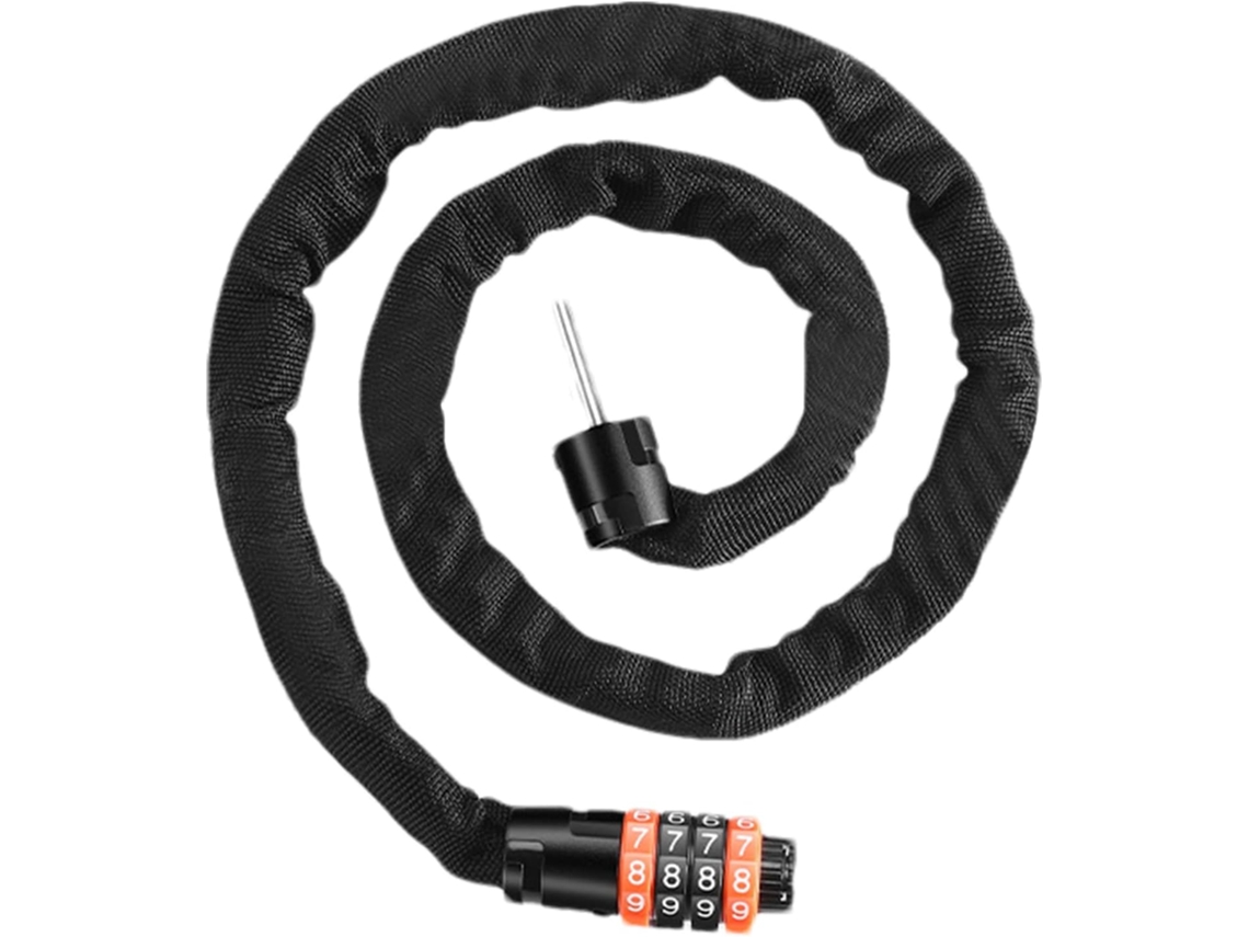 Cadeado Antifurto Para Corrente De Bicicleta Com Combinação De 4 Dígitos