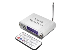 Leitor Digital Mp3 com Cartão Sd Usb, Rádio Fm, Controle Remoto, Visor Led e Fones de Ouvido TAISHENGDA (novo)