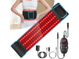 Cinta Terapia Luz 105 Leds 660/850nm,3 Brilhos 6 Temporizadores, Para Costas Joelhos Preto Hexinyigjly