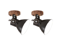 Wall Lamp, Wall Lamps Vidaxl Preto Ferro (n/a)