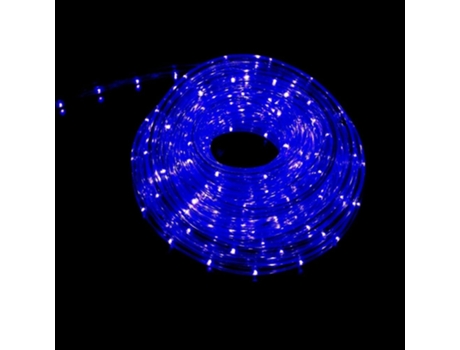 Tubo Luminoso 240 Leds 10 M com Controlador de Efeitos Azuis Exteriores