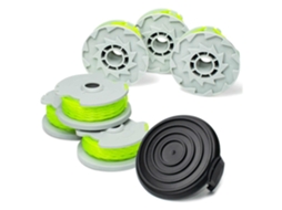 Conjunto De Substituição Com 6 Bobinas De Linha Wa0014 E 1 Tampa De Bobina Wa0037 Para Worx Wg168 Wg184 Wg190 Wg191.