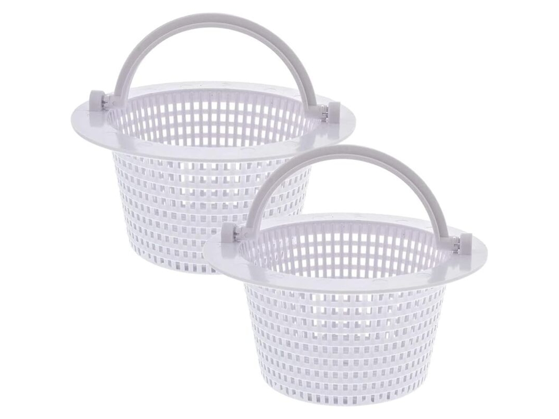 2 Peças de Cesto de Skimmer AQUAFORGE branco para piscina