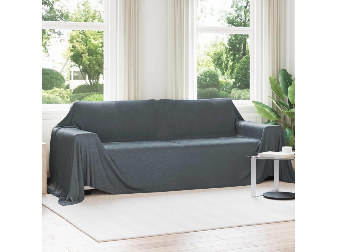 Vidaxl Cobertores De Sofá 6 Unid. Cinzento-escuro 350 X 270 Cm 8.09 Kg