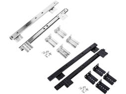 Conjunto De 2 Corrediças Telescópicas Extensão Total Para Gaveta Teclado Em Aço Laminado A Frio