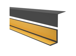 Perfil Angular Pvc 20x10 Mm Autoadesivo Rígido L-form, 150 Cm, Cinzento Escuro