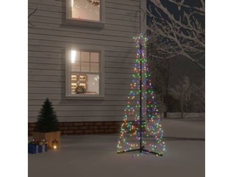 Árvore De Natal Em Cone 200 Luzes Led 70X180 VIDAXL (Multicor - 70 x 180 cm)