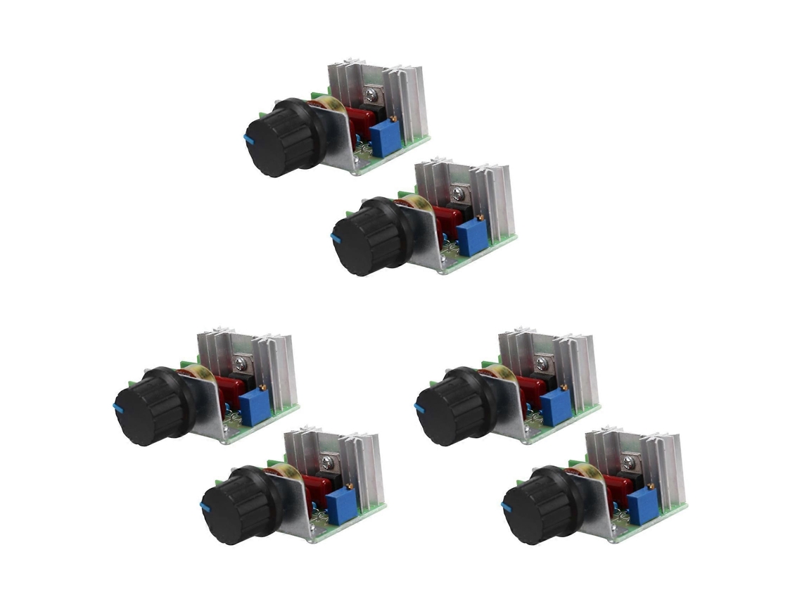 6 Pcs Speed Controller For Ac Motor Ac 220v 2000w Thyristor Motor Speed Control Adjustable Power Controller
