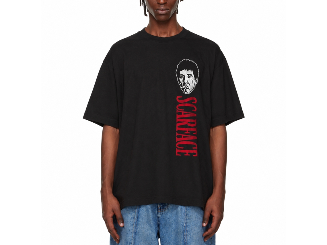 Rockinstone Scarface Movie Tall Left Black Adult T-shirt Size:s