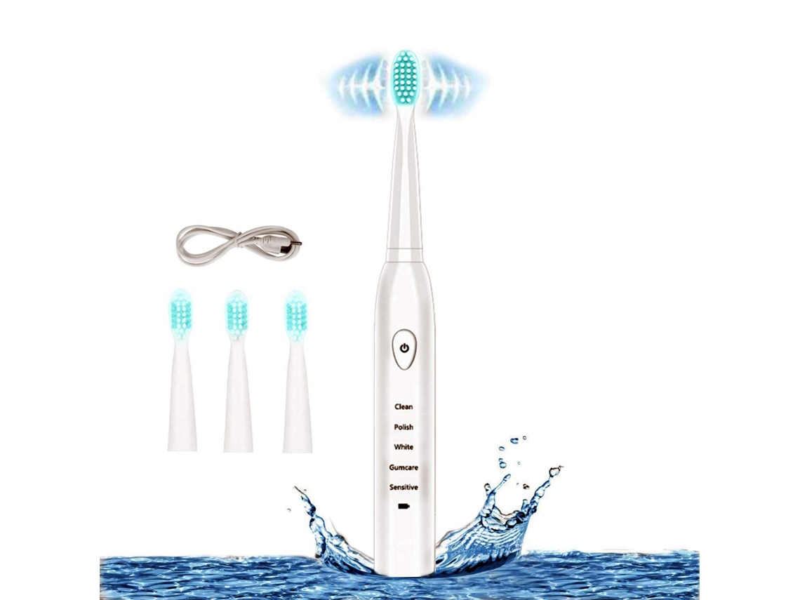 Escova de Dentes Elétrica  Sonic Cabeças de Substituição Incluídas Como Presentes Ideal para Crianças e Casais Adultos Use À Prova D' RNEMITERY