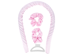 Roller De Cabelo Sem Calor Com Espuma Cabelo Cacheado Bandana Ferramenta Para Dormir Diy Rosa