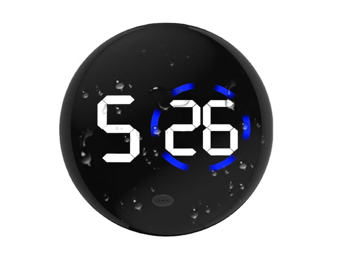 Relógio digital para carro com visor e temporizador de cozinha
