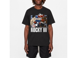 Rockinstone Rocky Movie Comic Book Pow Black Adult T-shirt Size:m