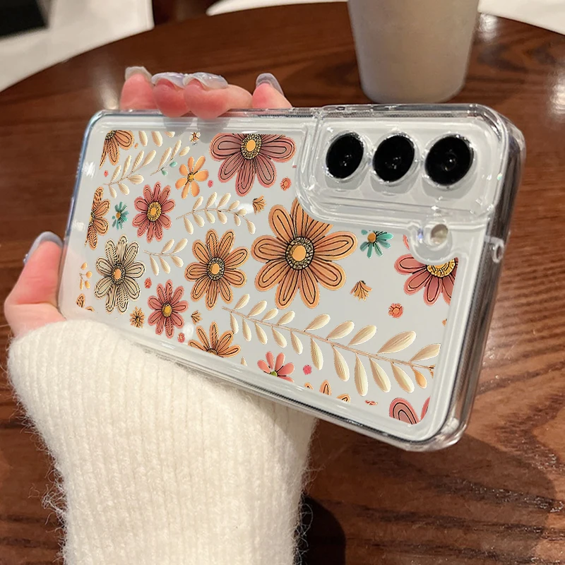 Capa Para Celular Galaxy A54 (a909)flor Rosa De Verão