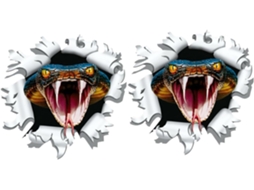 Adesivos Refletivos De Cobra Em Pet, Conjunto Com 2 Unidades, Design E