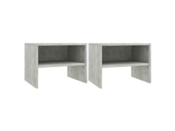 Bedside Cabinet, Bedside Cabinets Vidaxl Cinzeto Madeira Processada (n/a)