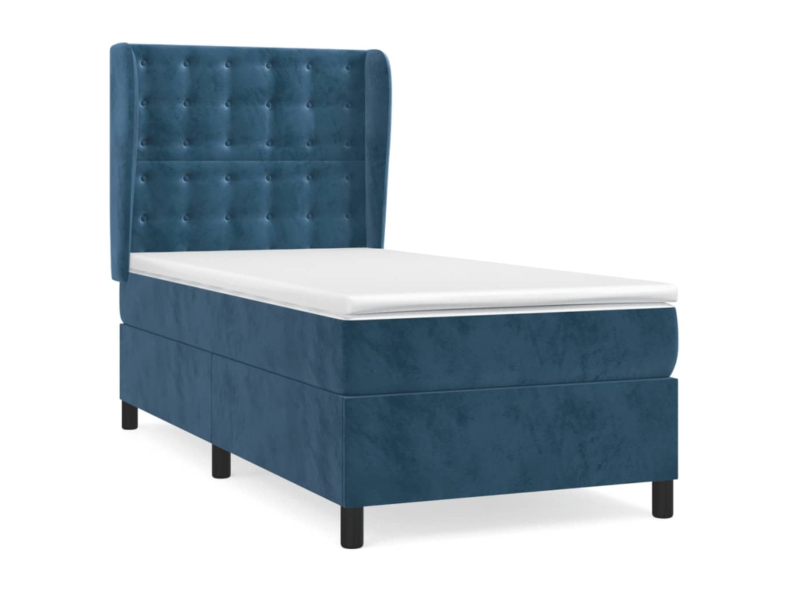 Box Spring Bed, Box Spring Beds Vidaxl Azul Veludo (90 X 200 Cm)