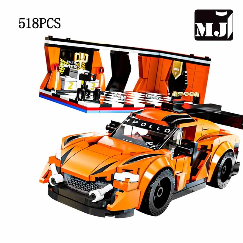 City Speed Racing Moc Brinquedo Educativo De Blocos De Construção
