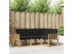 Vidaxl Conjunto De Sofás Para Exterior 4 Unid. Branco E Preto