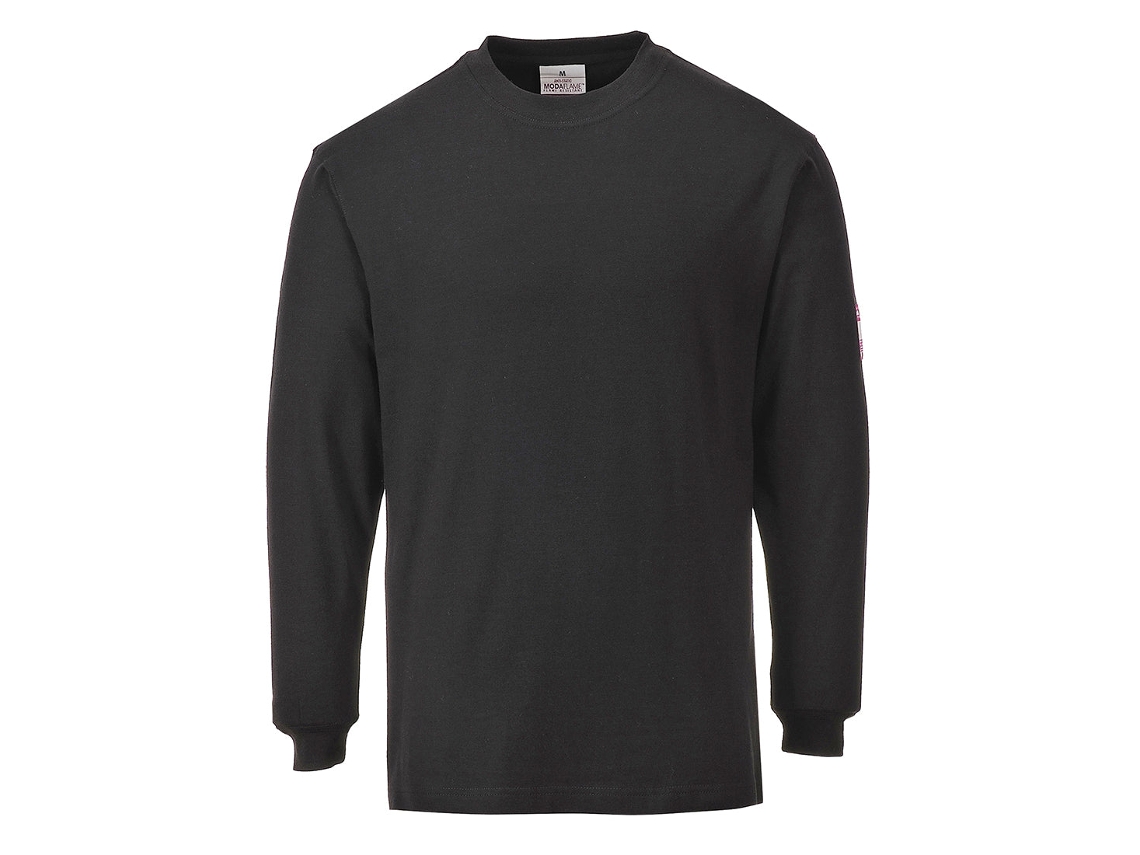Camiseta De Manga Longa Modaflame Resistente A Chamas E Antiestática / Cinza / L Portwest