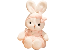Coelho De Pelúcia Rosa 40 Cm, Brinquedo Decorativo Para Festas