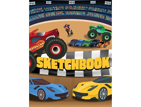 Livro Sketchbook 120 Blank Pages with Exciting Race Characters de Emilie Marie Powers (Inglês)